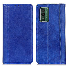 Leather Case Stands Flip Cover Holder D03Y for Nokia XR21 Blue