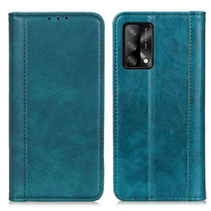 Leather Case Stands Flip Cover Holder D03Y for Oppo A74 4G Green