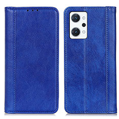 Leather Case Stands Flip Cover Holder D03Y for Oppo Reno7 A Blue