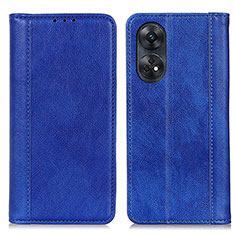 Leather Case Stands Flip Cover Holder D03Y for Oppo Reno8 T 4G Blue