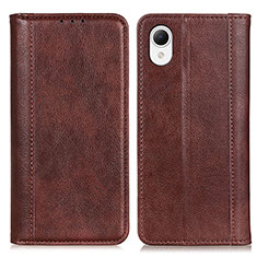 Leather Case Stands Flip Cover Holder D03Y for Samsung Galaxy A23 5G SC-56C Brown