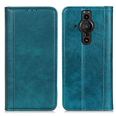 Leather Case Stands Flip Cover Holder D03Y for Sony Xperia PRO-I Green