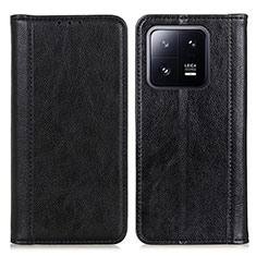 Leather Case Stands Flip Cover Holder D03Y for Xiaomi Mi 13 5G Black