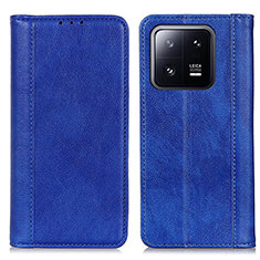 Leather Case Stands Flip Cover Holder D03Y for Xiaomi Mi 13 5G Blue