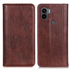 Leather Case Stands Flip Cover Holder D03Y for Xiaomi Redmi A1 Plus Brown