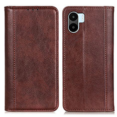 Leather Case Stands Flip Cover Holder D03Y for Xiaomi Redmi A2 Brown