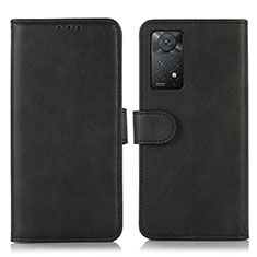Leather Case Stands Flip Cover Holder D03Y for Xiaomi Redmi Note 11 Pro 4G Black