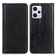 Leather Case Stands Flip Cover Holder D03Y for Xiaomi Redmi Note 12 Pro 5G Black