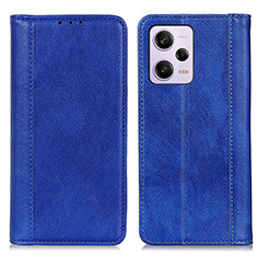 Leather Case Stands Flip Cover Holder D03Y for Xiaomi Redmi Note 12 Pro 5G Blue