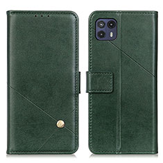 Leather Case Stands Flip Cover Holder D04Y for Motorola Moto G50 5G Green