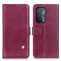 Leather Case Stands Flip Cover Holder D04Y for OnePlus Nord N200 5G Purple