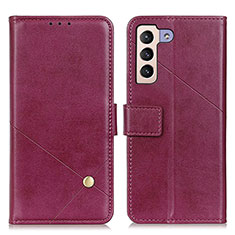 Leather Case Stands Flip Cover Holder D04Y for Samsung Galaxy S21 Plus 5G Purple