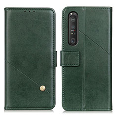 Leather Case Stands Flip Cover Holder D04Y for Sony Xperia 1 III Green