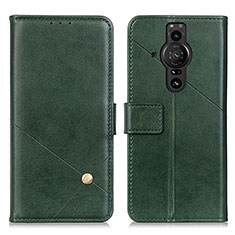 Leather Case Stands Flip Cover Holder D04Y for Sony Xperia PRO-I Green