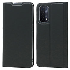Leather Case Stands Flip Cover Holder D05T for OnePlus Nord N200 5G Black