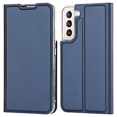 Leather Case Stands Flip Cover Holder D05T for Samsung Galaxy S21 5G Blue