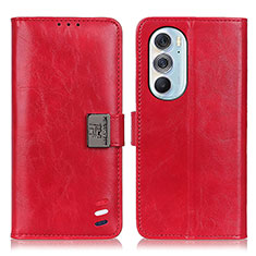 Leather Case Stands Flip Cover Holder D06Y for Motorola Moto Edge 30 Pro 5G Red