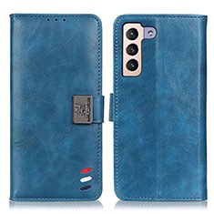 Leather Case Stands Flip Cover Holder D06Y for Samsung Galaxy S21 FE 5G Blue