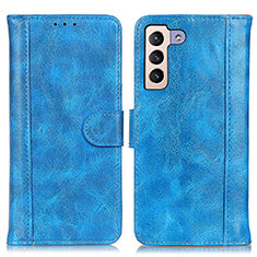 Leather Case Stands Flip Cover Holder D07Y for Samsung Galaxy S21 5G Sky Blue