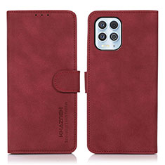 Leather Case Stands Flip Cover Holder D08Y for Motorola Moto Edge S 5G Red