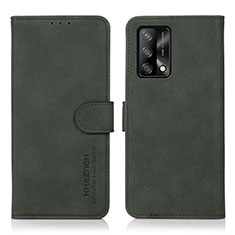 Leather Case Stands Flip Cover Holder D08Y for Oppo A95 4G Green