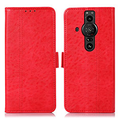 Leather Case Stands Flip Cover Holder D08Y for Sony Xperia PRO-I Red