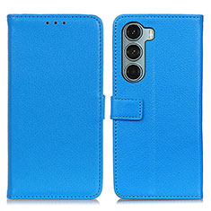 Leather Case Stands Flip Cover Holder D09Y for Motorola Moto Edge S30 5G Sky Blue