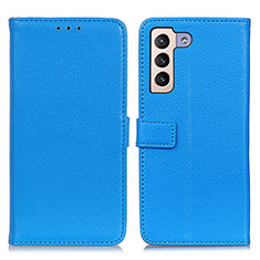 Leather Case Stands Flip Cover Holder D09Y for Samsung Galaxy S21 FE 5G Sky Blue