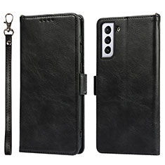 Leather Case Stands Flip Cover Holder D10T for Samsung Galaxy S23 5G Black