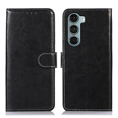 Leather Case Stands Flip Cover Holder D10Y for Motorola Moto Edge S30 5G Black