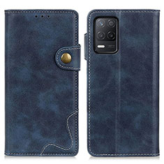 Leather Case Stands Flip Cover Holder D10Y for Realme 8s 5G Blue