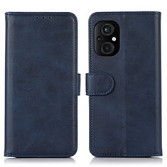Leather Case Stands Flip Cover Holder D10Y for Xiaomi Poco M5 4G Blue