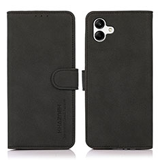 Leather Case Stands Flip Cover Holder D11Y for Samsung Galaxy A04E Black