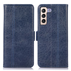 Leather Case Stands Flip Cover Holder D11Y for Samsung Galaxy S23 Plus 5G Blue