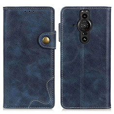 Leather Case Stands Flip Cover Holder D11Y for Sony Xperia PRO-I Blue