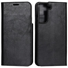 Leather Case Stands Flip Cover Holder D13T for Samsung Galaxy S21 5G Black