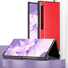 Leather Case Stands Flip Cover Holder DL2 for Huawei Mate Xs 2 Red