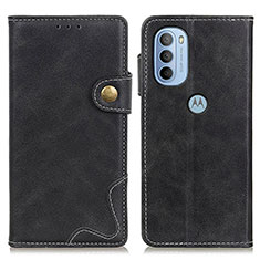 Leather Case Stands Flip Cover Holder DY01 for Motorola Moto G41 Black