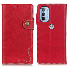 Leather Case Stands Flip Cover Holder DY01 for Motorola Moto G41 Red