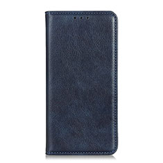 Leather Case Stands Flip Cover Holder for Alcatel 1S (2019) Blue
