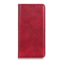 Leather Case Stands Flip Cover Holder for Alcatel 3 (2019) Red