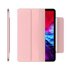 Leather Case Stands Flip Cover Holder for Apple iPad Pro 11 (2020) Rose Gold