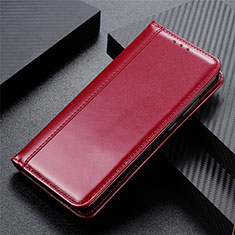 Leather Case Stands Flip Cover Holder for Apple iPhone 12 Mini Red Wine