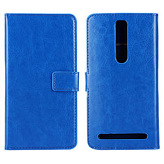 Leather Case Stands Flip Cover Holder for Asus Zenfone 2 ZE551ML ZE550ML Blue