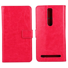Leather Case Stands Flip Cover Holder for Asus Zenfone 2 ZE551ML ZE550ML Hot Pink