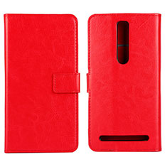 Leather Case Stands Flip Cover Holder for Asus Zenfone 2 ZE551ML ZE550ML Red