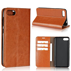 Leather Case Stands Flip Cover Holder for Asus Zenfone 4 Max ZC554KL Orange