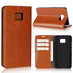 Leather Case Stands Flip Cover Holder for Asus ZenFone V V520KL Orange