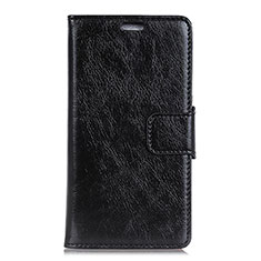 Leather Case Stands Flip Cover Holder for Doogee X55 Black
