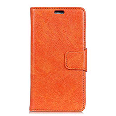 Leather Case Stands Flip Cover Holder for Doogee X70 Orange